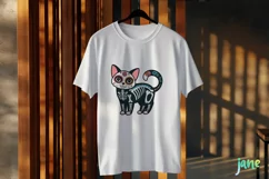 Abyssinian Day of The Dead Cat Sublimation Clipart Product Image 3