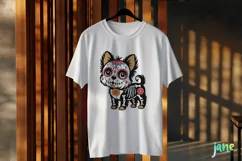 Yorkshire Terrier Day Of The Dead Dog Sublimation Clipart Product Image 3