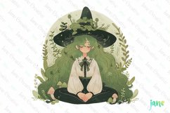 Mushroom Witch Subliamtion Clipart Product Image 1