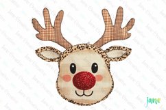 Christmas Reindeer Patchwork Illustration Product Image 1