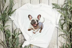 Happy French Bulldog Dog Running Clipart Product Image 2