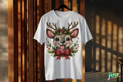 Funny Reindeer Christmas PNG Clipart Product Image 3