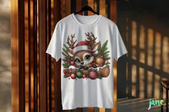 Funny Reindeer Christmas PNG Clipart Product Image 3