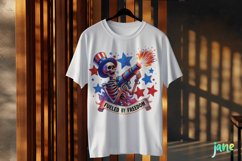 Funny Skeleton 4th of July Sublimation Product Image 3