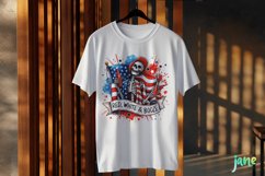 Funny Skeleton 4th of July Sublimation Product Image 3
