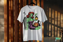 Halloween Vintage Pin-up Girl Clipart Product Image 3