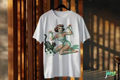 Halloween Vintage Pin-up Girl Clipart Product Image 3