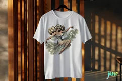 Halloween Vintage Pin-up Girl Clipart Product Image 3
