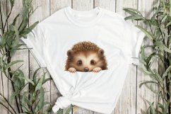 Peeking Hedgehog Sublimation Clipart Product Image 2