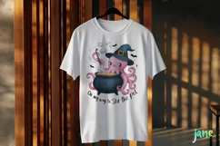 On My Way To Stir The Pot Pink Halloween Png Product Image 3