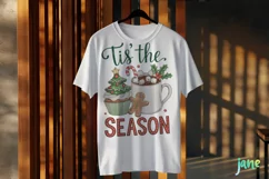 Retro Christmas Tis The Season Sublimation PNG Product Image 3