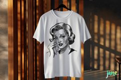 Vintage Woman Crying Sublimation Clipart Product Image 3