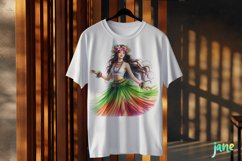 Watercolor Hawaiian Woman Sublimation Product Image 3