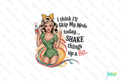 Funny Pin-up Girl Quotes PNG Clipart Product Image 1