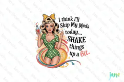 Funny Pin-up Girl Quotes PNG Clipart Product Image 1