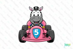 Cute Racing Animals Sublimation Clipart Product Image 1