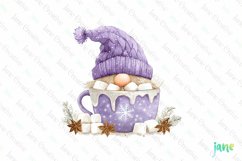 Gnome Coffee Cup Watercolor Clipart Product Image 1
