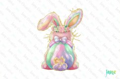 Brushstroke Easter Bunny Coquette Clipart Product Image 1