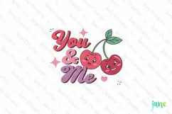 You & Me Valentine Cherry PNG Clipart Product Image 1