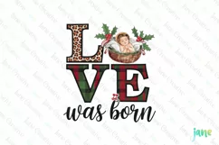 Love Was Born Christmas PNG Clipart Product Image 1