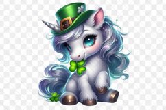 Cute Unicorn St Patrick&#039;s Day Clipart Product Image 3