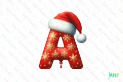 Santa Claus Balloon Alphabet Letter A Clipart Product Image 1