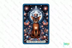 Happy 4th Of July Abyssinian Cat Card Clipart Product Image 1
