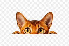 Peeking Abyssinian Cat Sublimation Clipart Product Image 3