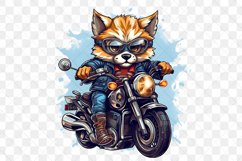 Animals Biker Watercolor Sublimation Clipart Product Image 6