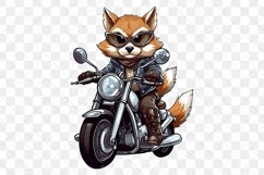Animals Biker Watercolor Sublimation Clipart Product Image 7