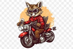 Animals Biker Watercolor Sublimation Clipart Product Image 2
