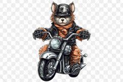 Animals Biker Watercolor Sublimation Clipart Product Image 4