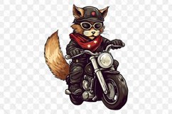 Animals Biker Watercolor Sublimation Clipart Product Image 5