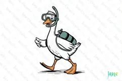 Silly Goose SVG PNG Sublimation Clipart Product Image 1