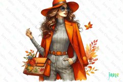 Autumn Girl Fall Sublimation Clipart Product Image 1