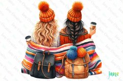 Autumn Girl Fall Sublimation Clipart Product Image 1