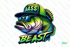Bass Beast Bass Fishing Funny Quotes Product Image 1