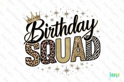 Birthday Squad Glitter Clipart Product Image 1