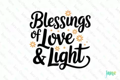Blessings of Love & Light SVG PNG Product Image 1