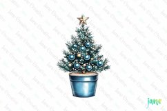 Blue Christmas Clipart Sublimation Product Image 1