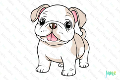 Bulldog Cartoon Dog Sublimation Clipart Product Image 1