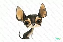 Funny Children's Chihuahua Dog Book Clipart Product Image 1
