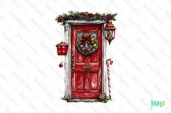 Christmas Door Sublimation Clipart Product Image 1