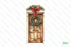 Christmas Door Sublimation Clipart Product Image 1