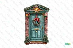 Christmas Door Sublimation Clipart Product Image 1