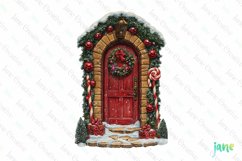 Christmas Door Sublimation Clipart Product Image 1