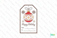 Christmas Gift Tag Sublimation Clipart Product Image 1