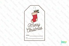 Christmas Gift Tag Sublimation Clipart Product Image 1