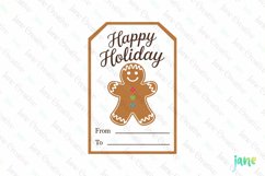 Christmas Gift Tag Sublimation Clipart Product Image 1