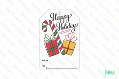 Christmas Gift Tag Sublimation Clipart Product Image 1